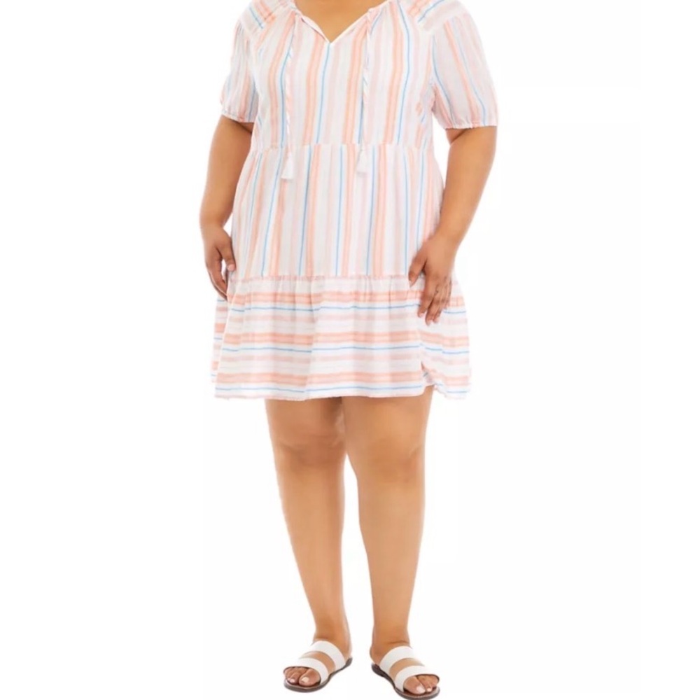 Wonderly Dress Womens 2X Spring Coastal Midi Cottagecore Flowy